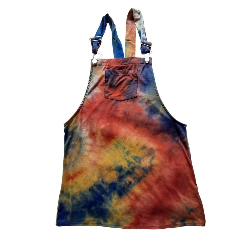 Absolutely‎ Love It Tie Dye Overall Dress Womens Medium Multicolor Pinafore Mini